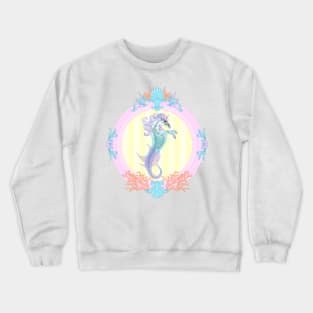 Framed Sea Unicorn (pastel) Crewneck Sweatshirt